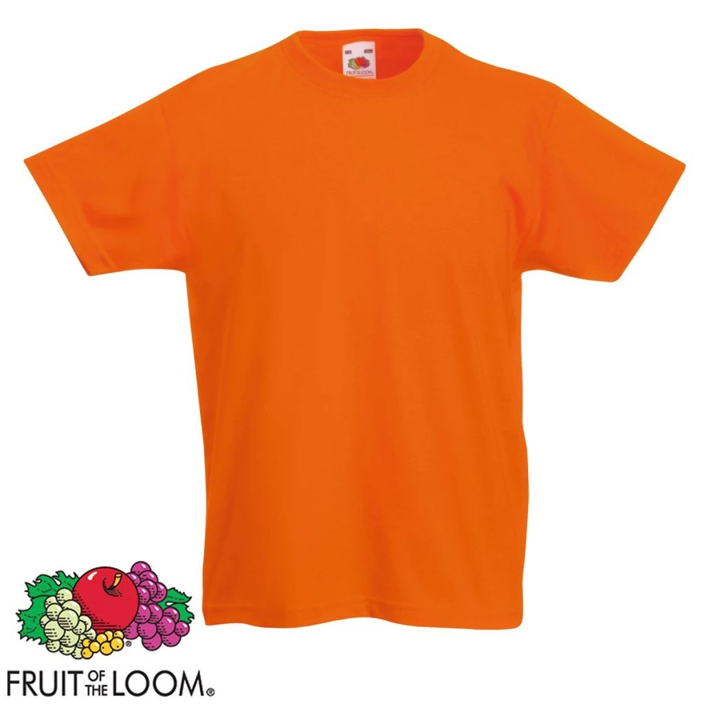 Fruit of the Loom Original Kids T-shirt 5 pcs Orange Size 128